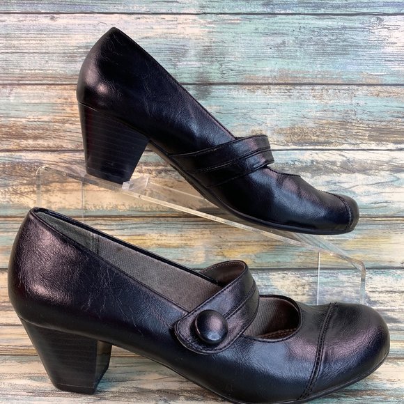 Life Stride Shoes Lifestride Russell Black Mary Jane Pumps Slip On